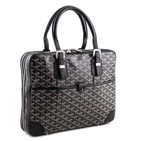 goyard diplomat briefcase business bag fashionphile|GOYARD Goyardine Diplomat 24 Hour Briefcase Black.